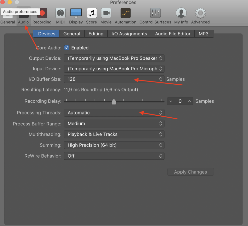 where are the sample sound files located mac